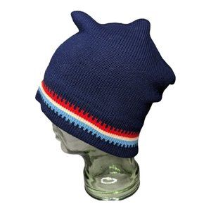 Vintage 70s NWOT Fairfield Hanover Zero 100% Virgin Wool Navy, Red & White Hat